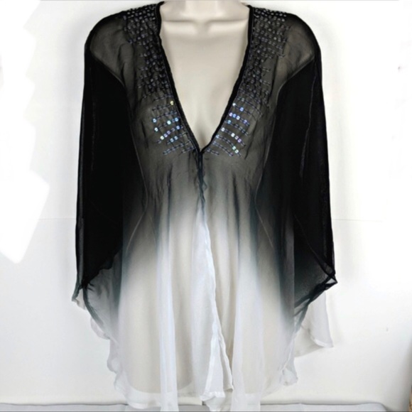 Steve Madden Accessories - Steve Madden Womens Sequined Ombre Kimono One Size